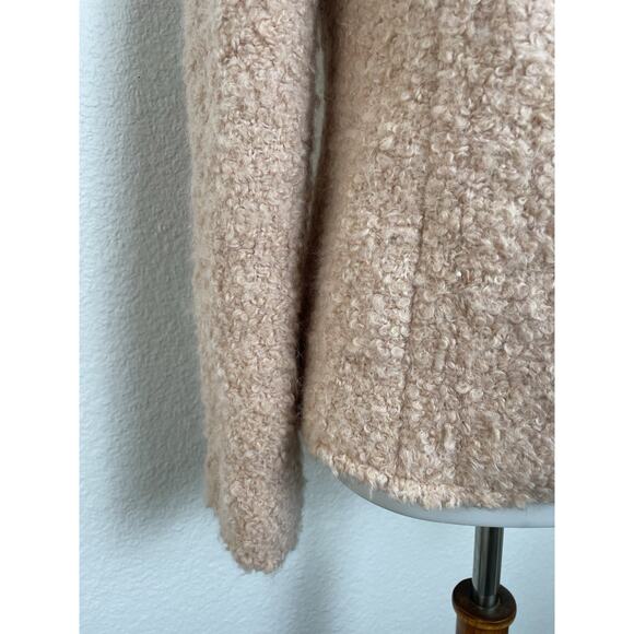 Rebecca Taylor Jacket Zip Front Mohair Boiled Wool Fuzzy Pink - Picture 5 of 13